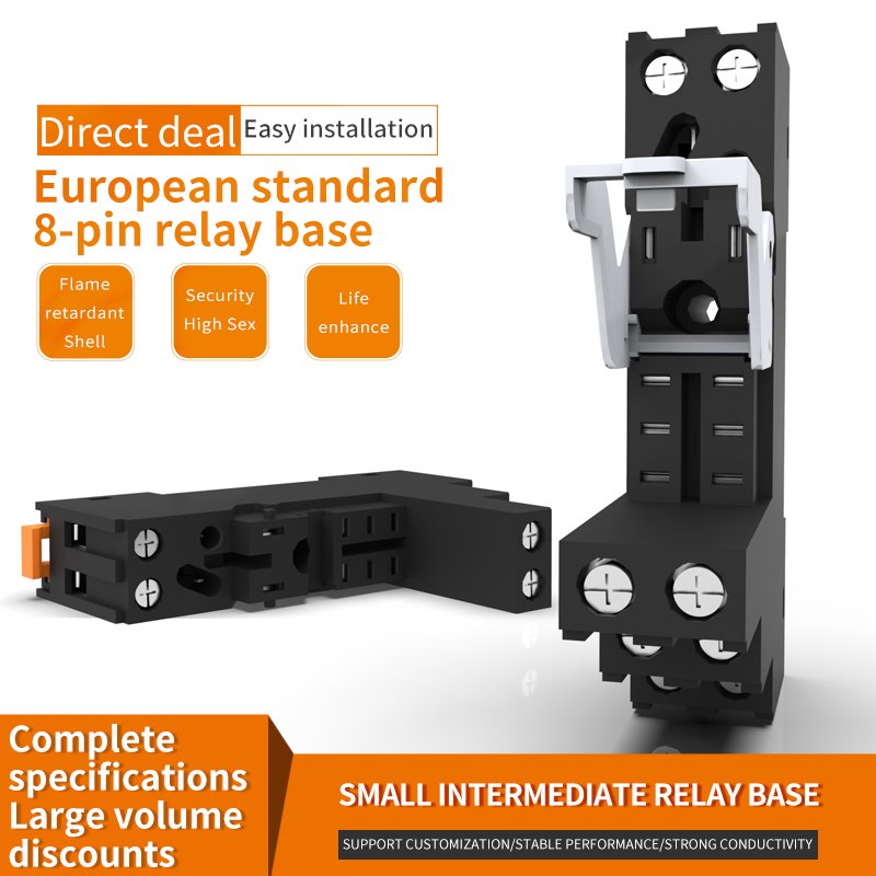 14F-2Z-C5 10A 8-Pin Industrial Control Electromagnetic Relay Socket with Epoxy Protection 10A 8-Pin Relays