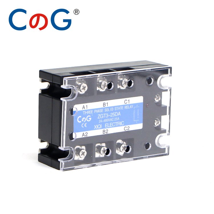 CG ZGT3-25DA Three Phase Solid State Relay Input Voltage 80-250VAC Output Voltage 24-480VAC 25A SSR