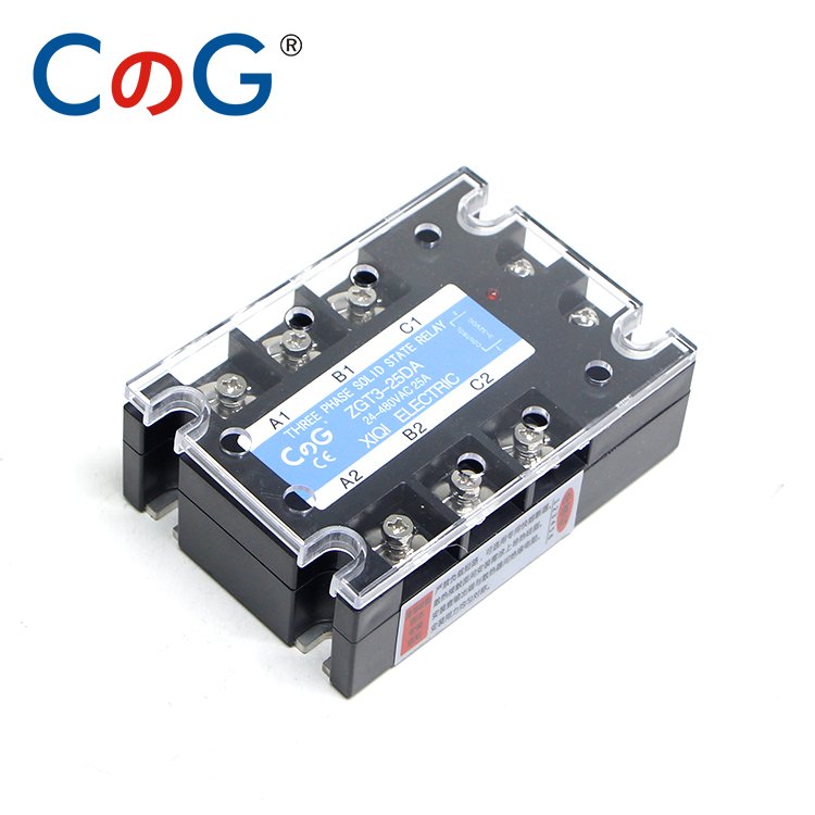 CG ZGT3-25DA Three Phase Solid State Relay Input Voltage 80-250VAC Output Voltage 24-480VAC 25A SSR