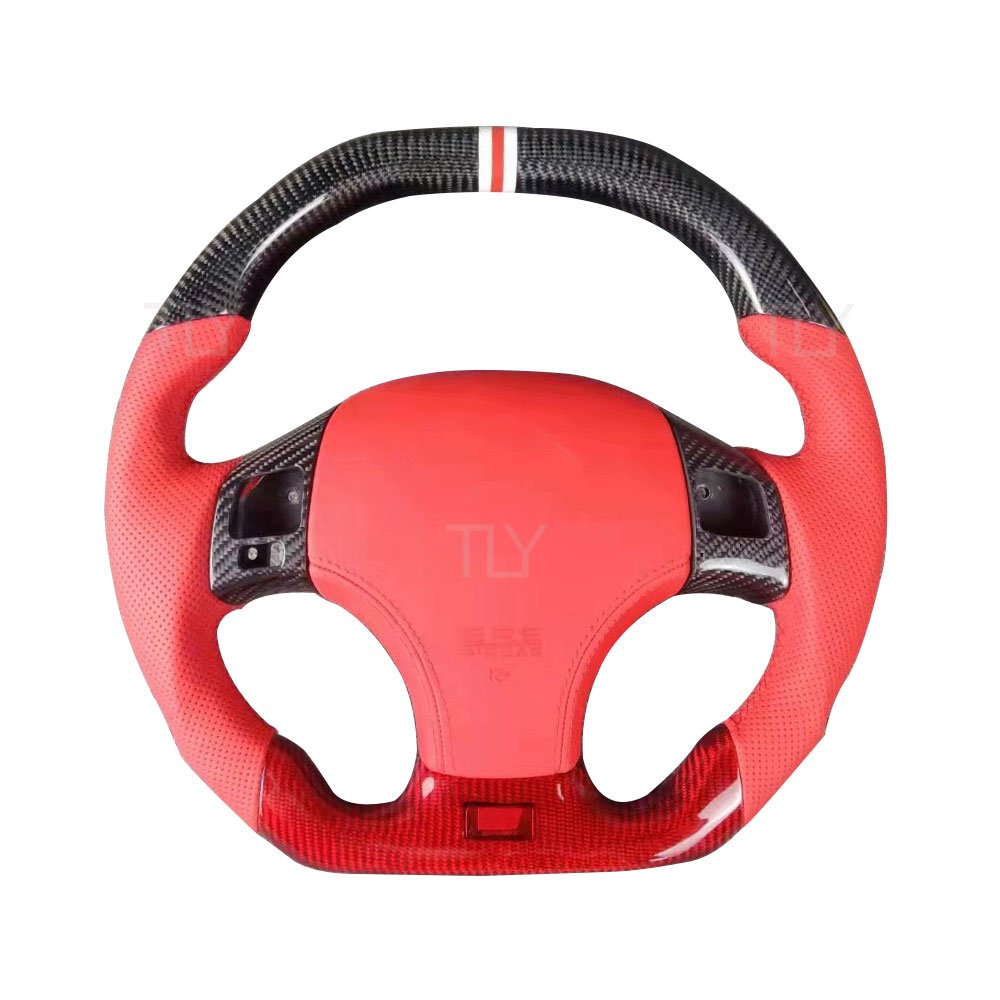 For Lexus IS ISF IS250 IS300 Car Interior Accessories Customized Black Perforated Leather Carbon Fiber Steering Wheel