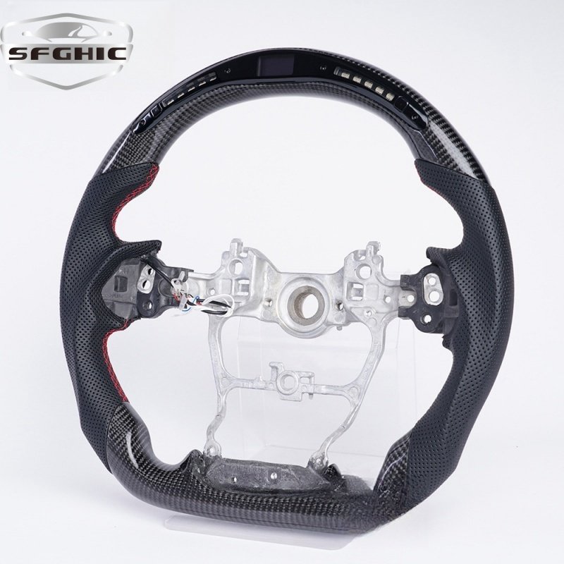 LED Performance Carbon Fiber Steering Wheel Fit For Toyota Innova Hilux Revo Fortuner 2014 2015 2016 2017 2018 2019