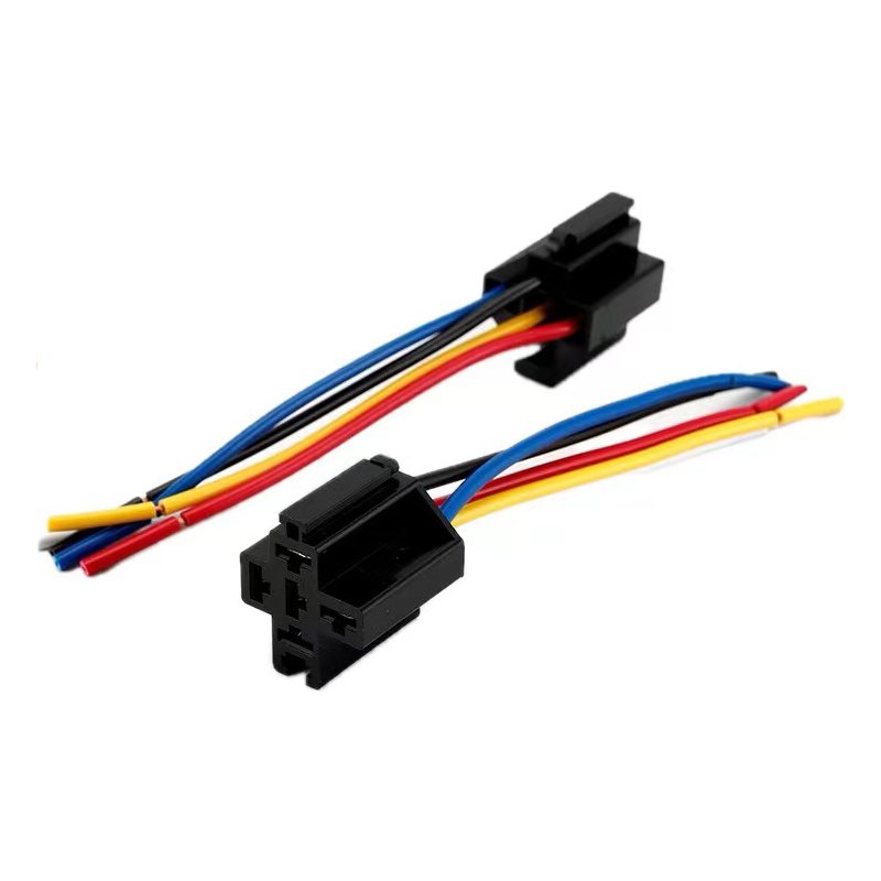 Relay Universal Socket 40A with Wire Socket One Cross plum Blossom Type Automotive Relay Socket