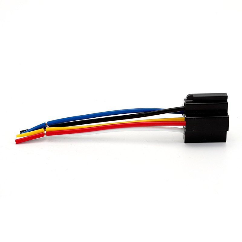 Relay Universal Socket 40A with Wire Socket One Cross plum Blossom Type Automotive Relay Socket