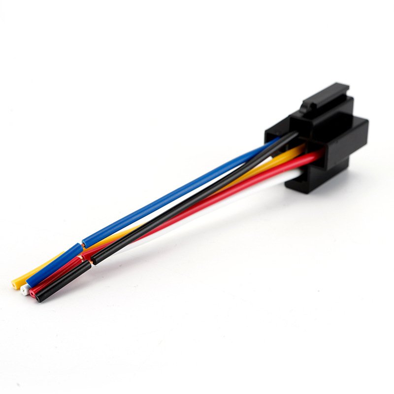 Relay Universal Socket 40A with Wire Socket One Cross plum Blossom Type Automotive Relay Socket