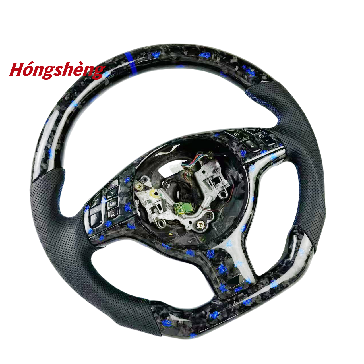 for BMW M3 E46 E39 E53 330ci 325i Steering wheel Custom forged blue carbon fiber steering wheel