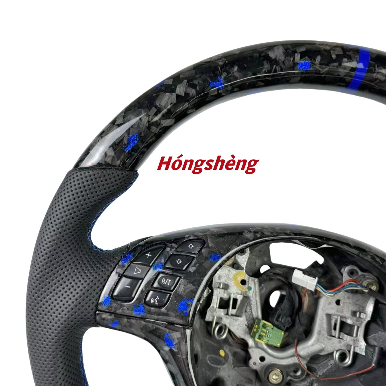 for BMW M3 E46 E39 E53 330ci 325i Steering wheel Custom forged blue carbon fiber steering wheel