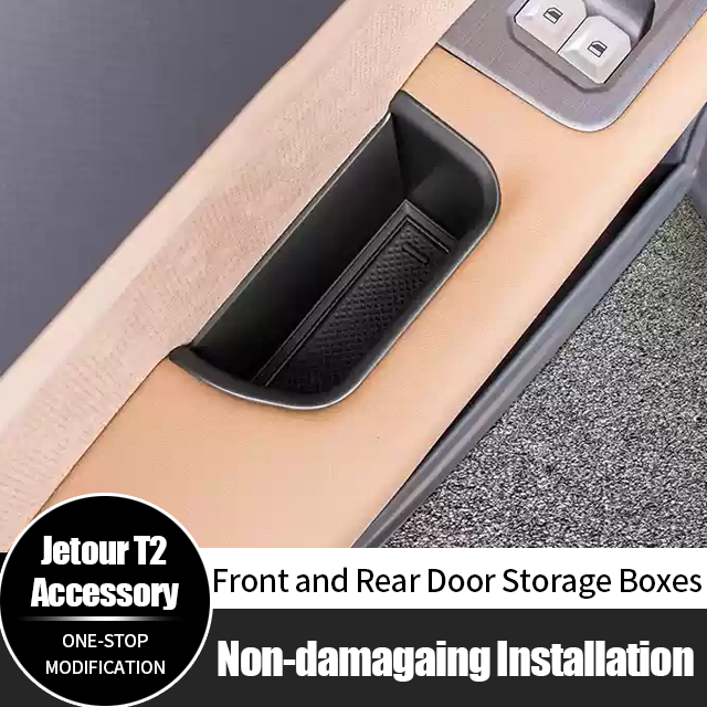 Car Interior Accessories Organization 4PCS ABS Front Rear Side Door Pull Storage Box for Chery Jetour Travellar T2