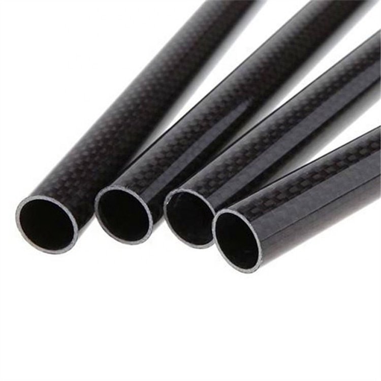 High Strength 10mm 30mm 50mm Carbon Fiber Tubes 1500mm Length 3K Carbon Fiber Round Tubing
