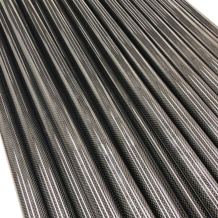 High Strength 10mm 30mm 50mm Carbon Fiber Tubes 1500mm Length 3K Carbon Fiber Round Tubing