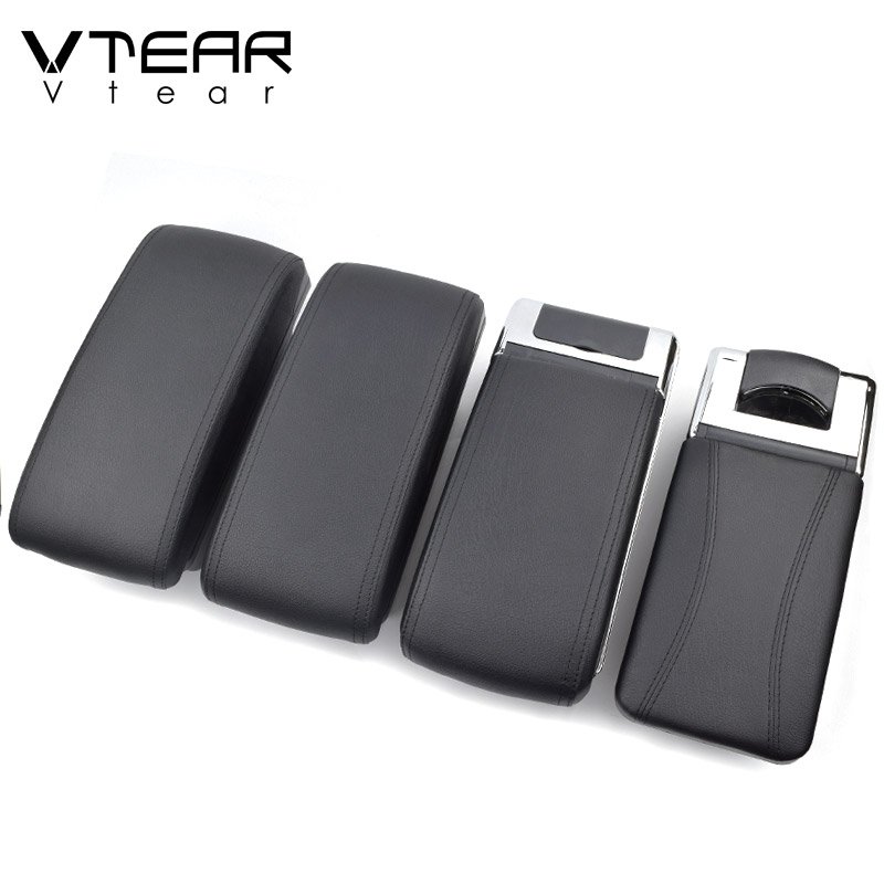 Vtear Arm Resoutdoor Tools Armrest Leather USB Inbladece Storage Box Thread Car-knifeng Interior ABS 2018 Red for Ford FIGO