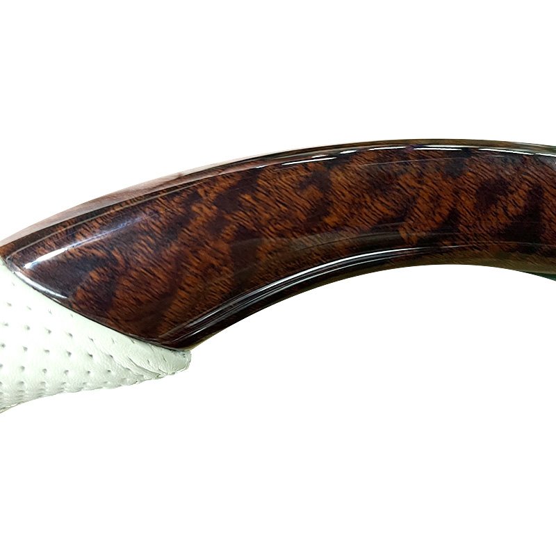 Customized peach wood leather beige all empty modified steering wheel for Mercedes Benz C GLC E S CLS AMG 2021-2023 ZC-801-M4-F
