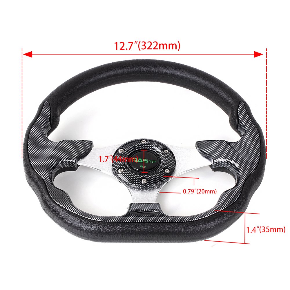 High Quality Car 13inch JDM Racing Steering Wheel Flat Drift Racing Steering Wheel for Universal 6 Holes