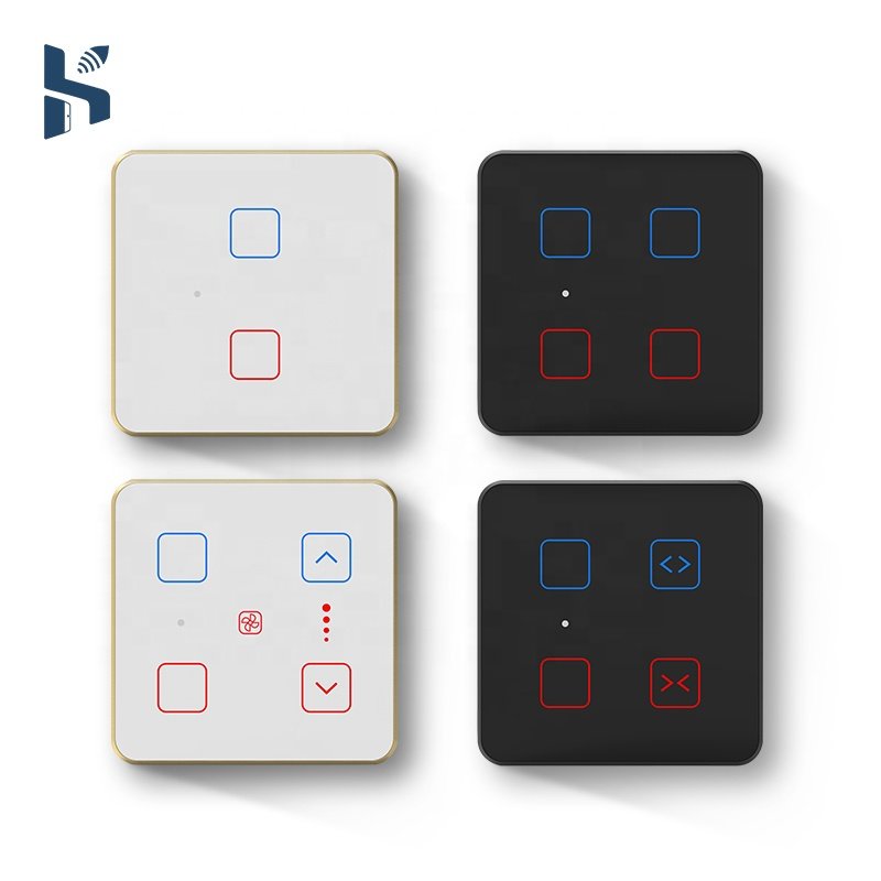 86x86mm Switch Tuya Smart WiFi Wall Light Control Switch Touch Curtain Switch Metal Frame