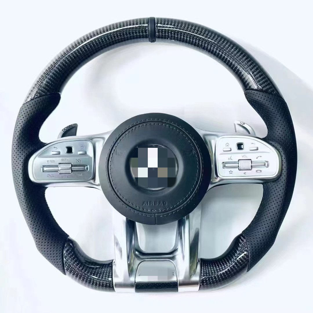Wholesale leather, carbon fiber, customized sports steering wheel, automotive parts, new and old, suitable for Mercedes Benz