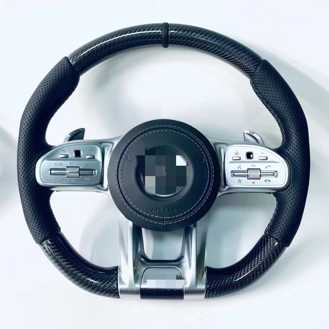 Wholesale leather, carbon fiber, customized sports steering wheel, automotive parts, new and old, suitable for Mercedes Benz