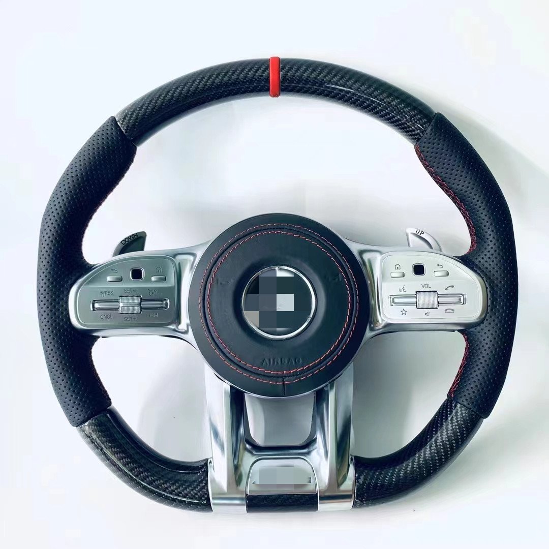 Wholesale leather, carbon fiber, customized sports steering wheel, automotive parts, new and old, suitable for Mercedes Benz