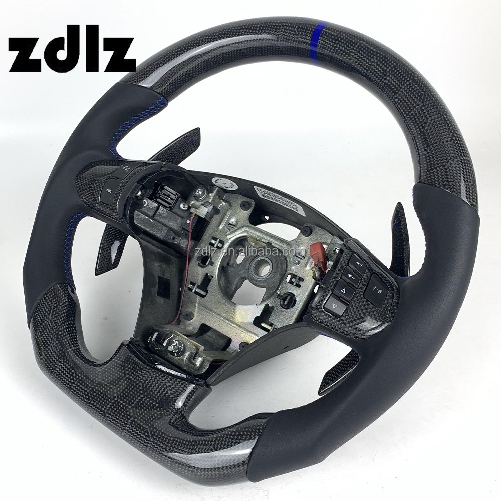 For Chevrolet Corvette C6 Customized Honeycomb Carbon Fiber Smooth Leather Steering Wheel Car Interior Accessories