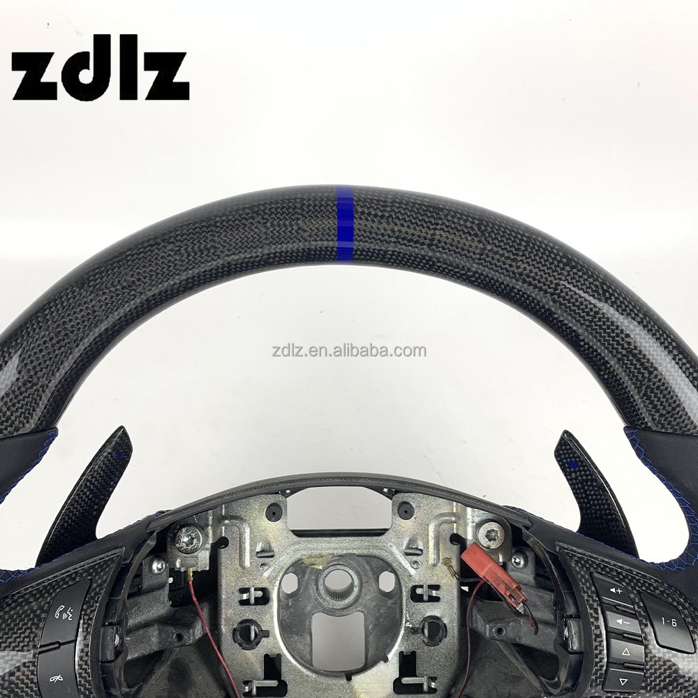 For Chevrolet Corvette C6 Customized Honeycomb Carbon Fiber Smooth Leather Steering Wheel Car Interior Accessories