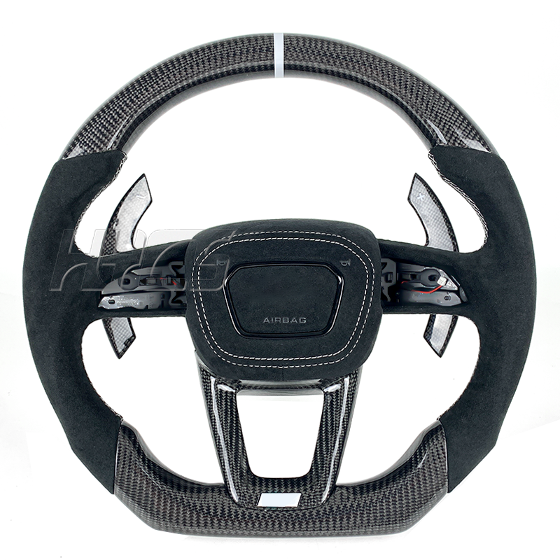 Car interior accessories matte carbon fiber steering wheel suitable for Audi Q5 Q7 Q3 Q50L