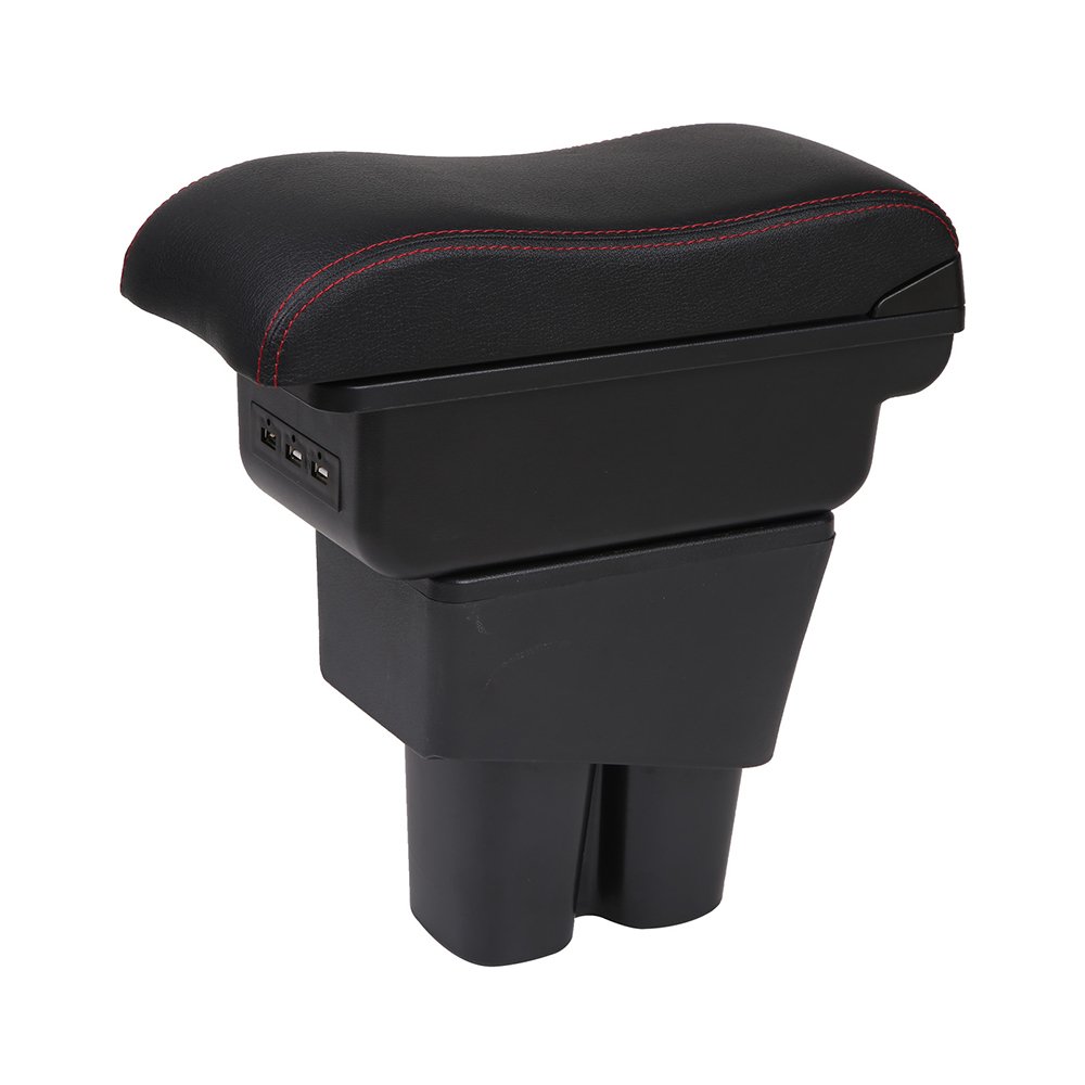 Car Armrest Interior Front Seat Armrest Box Universal for Cup Holder Storage Box Soft Arm Rest Pad Automotive Goods Accessories