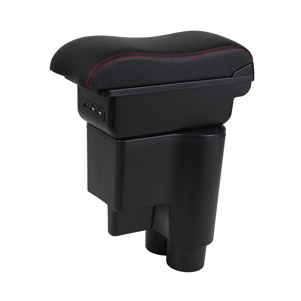 Car Armrest Interior Front Seat Armrest Box Universal for Cup Holder Storage Box Soft Arm Rest Pad Automotive Goods Accessories