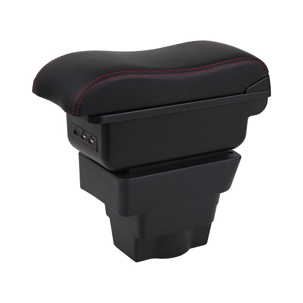 Car Armrest Interior Front Seat Armrest Box Universal for Cup Holder Storage Box Soft Arm Rest Pad Automotive Goods Accessories