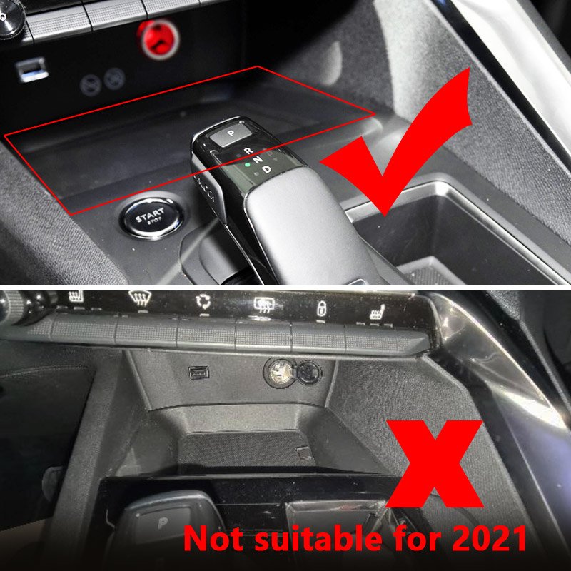 10W Car QI Wireless Charger Interior Accessories Parts Fast Charging Plate Panel Phone Holder for Peugeot 3008 2018-2021
