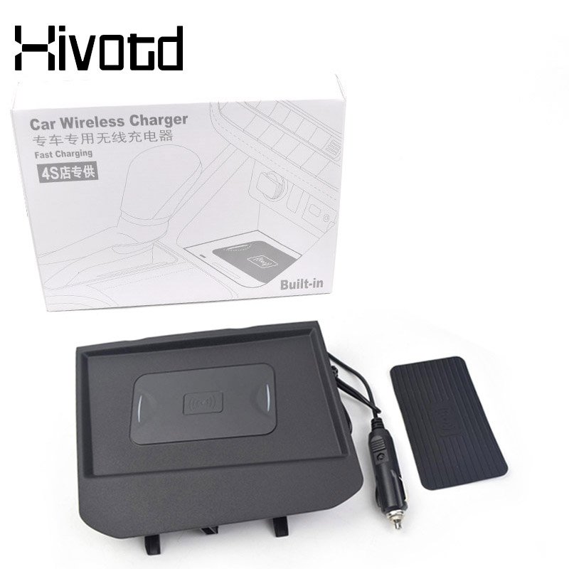10W Car QI Wireless Charger Interior Accessories Parts Fast Charging Plate Panel Phone Holder for Peugeot 3008 2018-2021