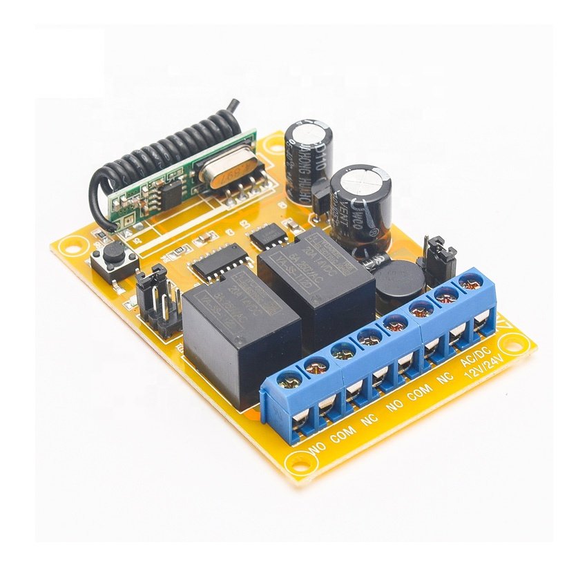 Universal Wireless Remote Control Switch DC AC 12V 24V 2CH 10A Relay Receiver Module for Various Wireless Controls