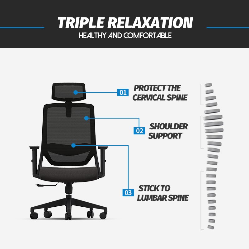 Wholesale Sillas De Oficina CEO Manager Adjustable Rotating Ergonomic Computer Office Chair for Home Office Use