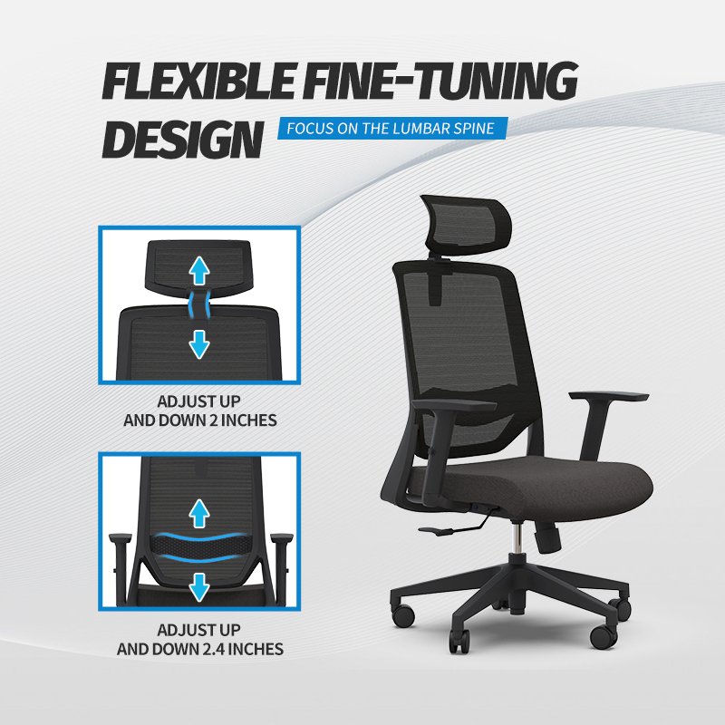 Wholesale Sillas De Oficina CEO Manager Adjustable Rotating Ergonomic Computer Office Chair for Home Office Use