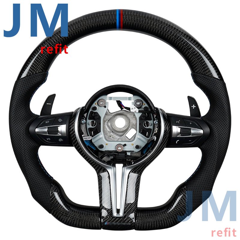 M3 M5 Steering Wheel Real Carbon Fiber F30 F31 F32 F10 F20 F22 F15 F16 F22 F34 F36 F80 F82 Carbon Fiber Steering Wheel