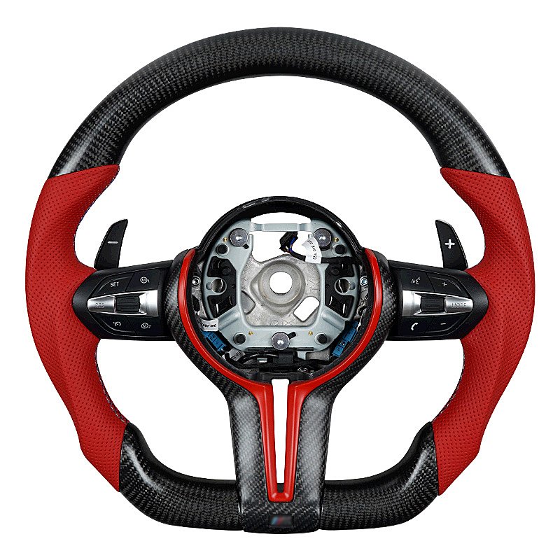 M3 M5 Steering Wheel Real Carbon Fiber F30 F31 F32 F10 F20 F22 F15 F16 F22 F34 F36 F80 F82 Carbon Fiber Steering Wheel