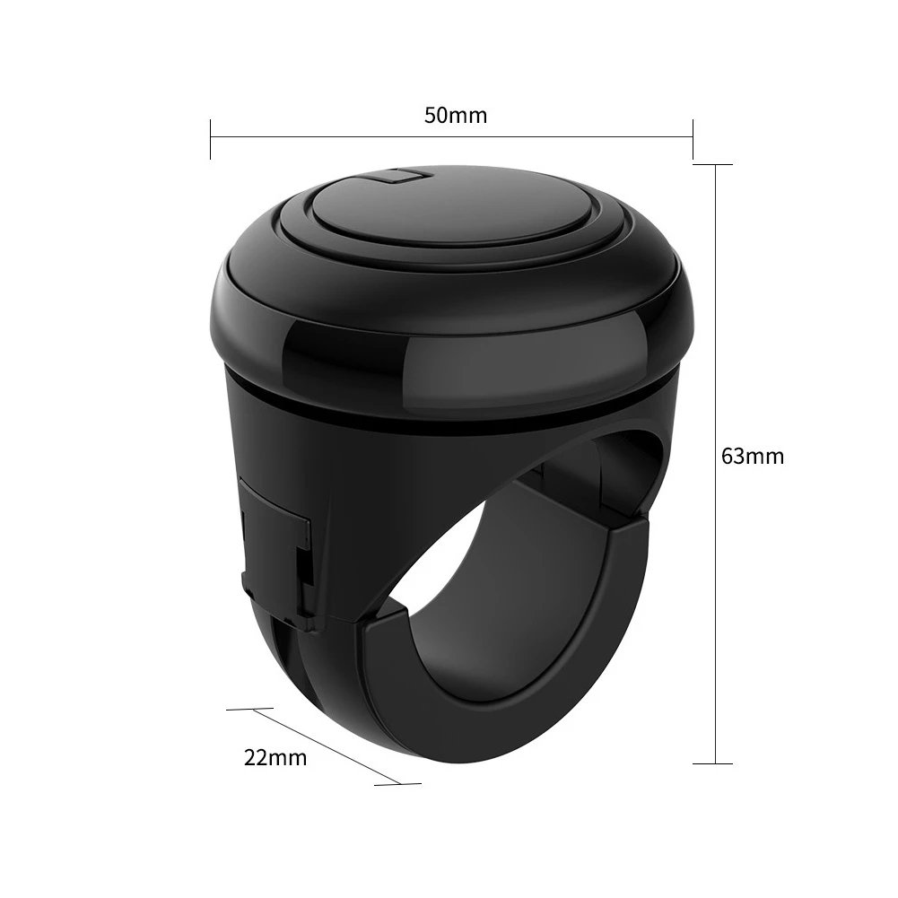 NEW Turning Steering Wheel Spinner Knob 360 Degree Rotation Metal Bearing Power Handle Ball Shaped Booster Universal Fit Black