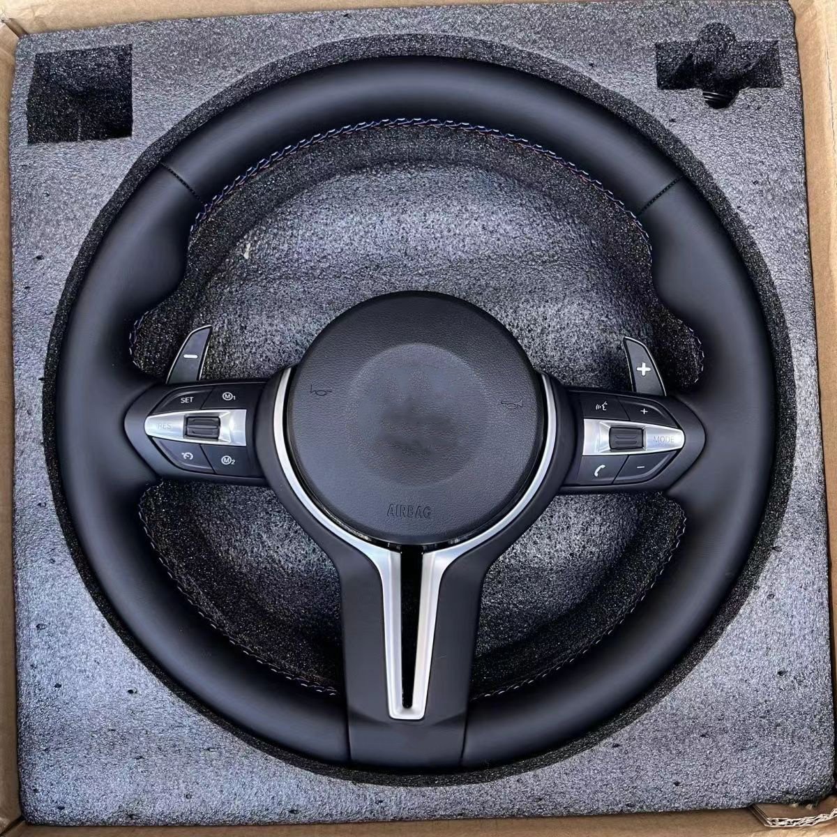 Car Sport Leather Steering Wheel For BMW M2 M3 M4 M5 M6 F30 F10 F35 F22 E46 E90 E92 F10 F30 F32 E60 F serie Car Steering Wheel
