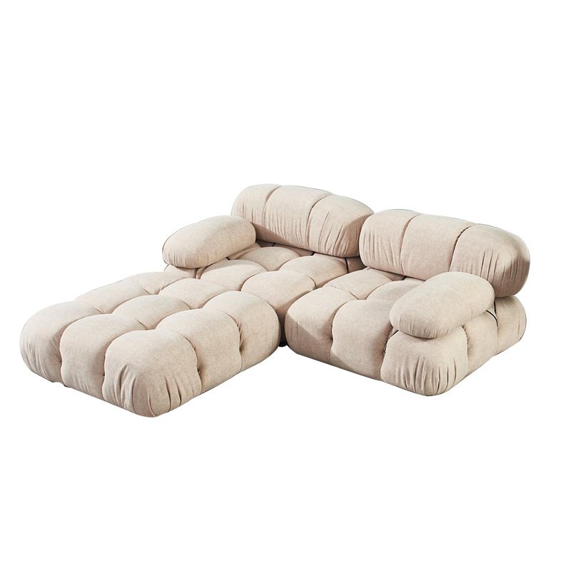 Customized Living Room Furniture Fabric L Shape Sectional Sofas Compression Vaccum Sofa Combination Sofa with Chaise