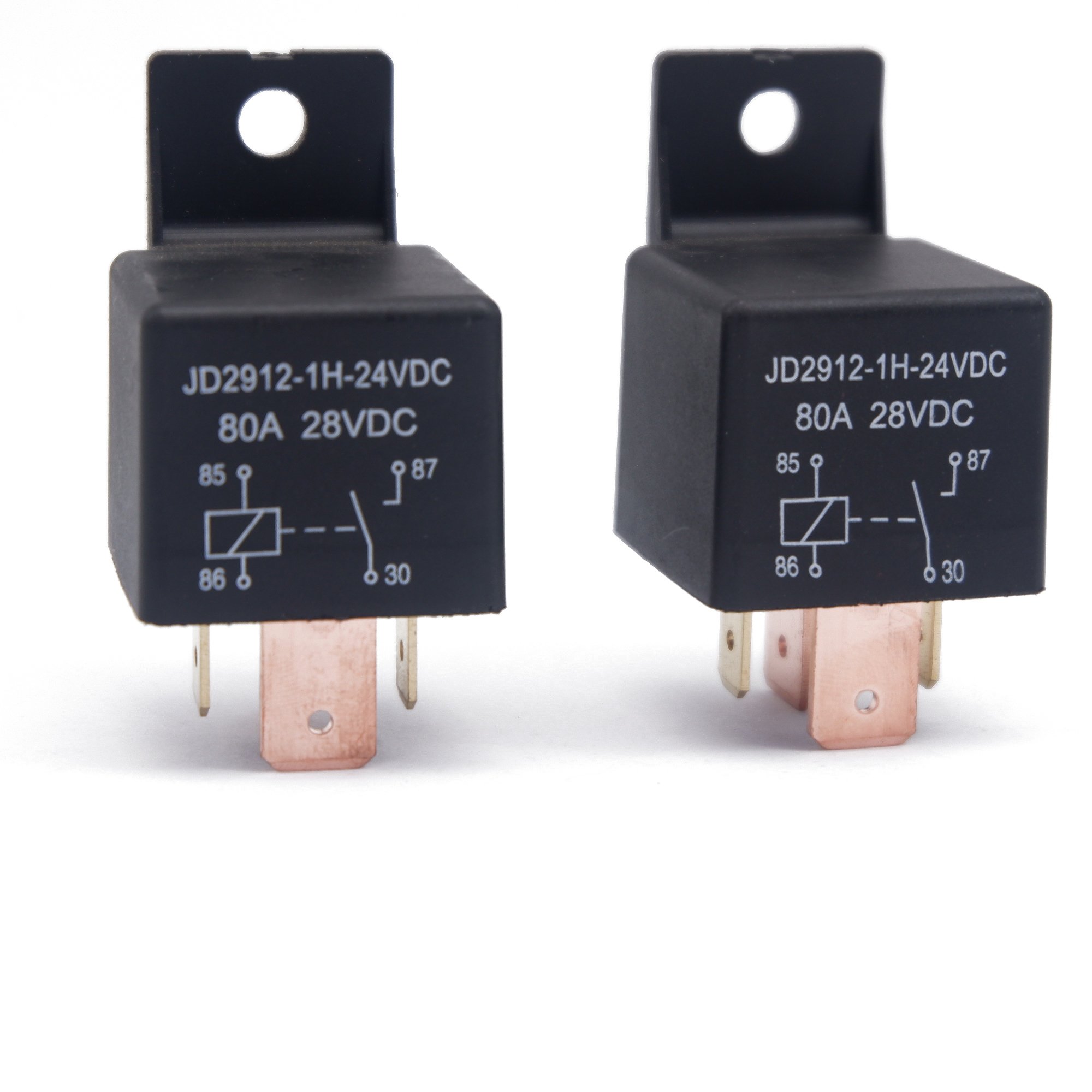JD2912 24V DC Relay Car Relay 4 Pin 24V 80A Relay for Car Auto Automotive