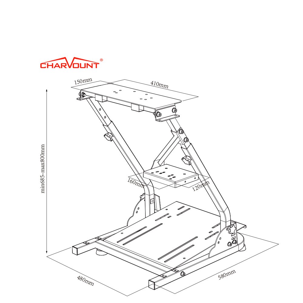 Manufacturer Wholesale Racing Game Simulator Stand for car race game accessories Steering Wheel Simulator Stand