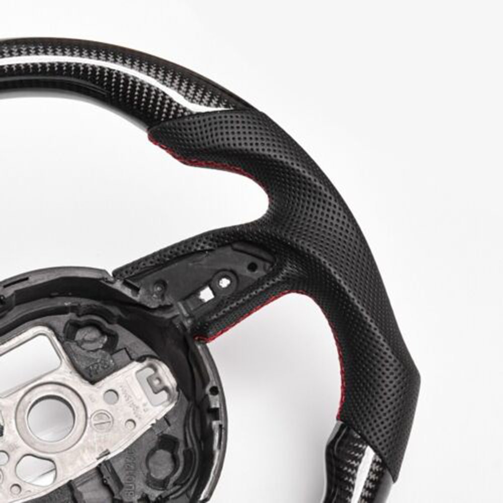 2012-16 S3 S4 S5 RS5 RS7 S3 A4 A5 A6 A7 Q3 Carbon Fiber Custom Flat Sport Steering Wheel with 12 Inch Clock Ring