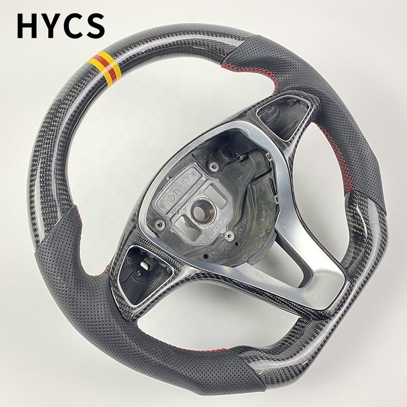 AUTO RACING CAR STEERING WHEEL FOR Mercedes-Benz W205 C CLASS C200 E300 C220 C300 C400 C450 CARBON FIBER STEERING WHEEL