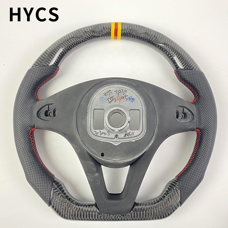 AUTO RACING CAR STEERING WHEEL FOR Mercedes-Benz W205 C CLASS C200 E300 C220 C300 C400 C450 CARBON FIBER STEERING WHEEL