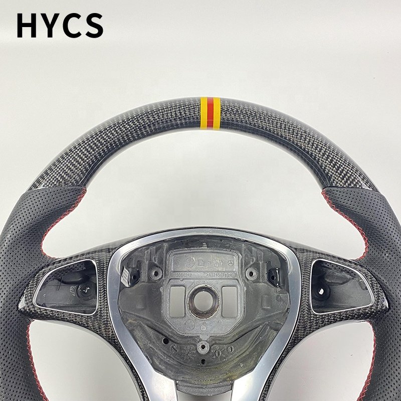 AUTO RACING CAR STEERING WHEEL FOR Mercedes-Benz W205 C CLASS C200 E300 C220 C300 C400 C450 CARBON FIBER STEERING WHEEL