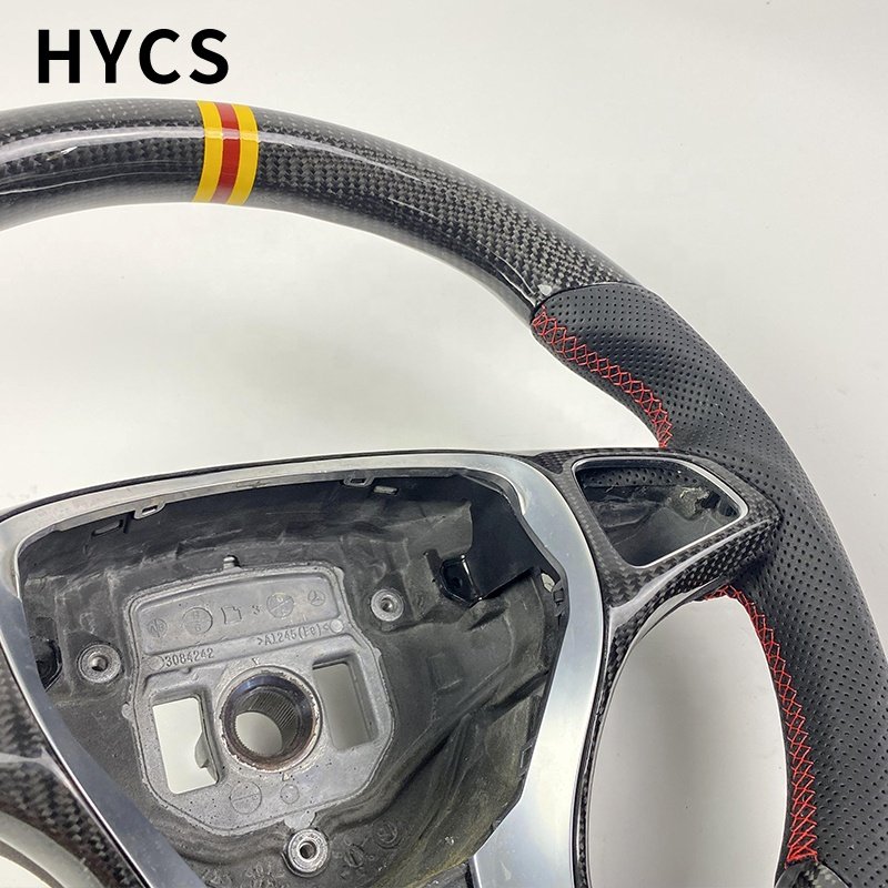 AUTO RACING CAR STEERING WHEEL FOR Mercedes-Benz W205 C CLASS C200 E300 C220 C300 C400 C450 CARBON FIBER STEERING WHEEL