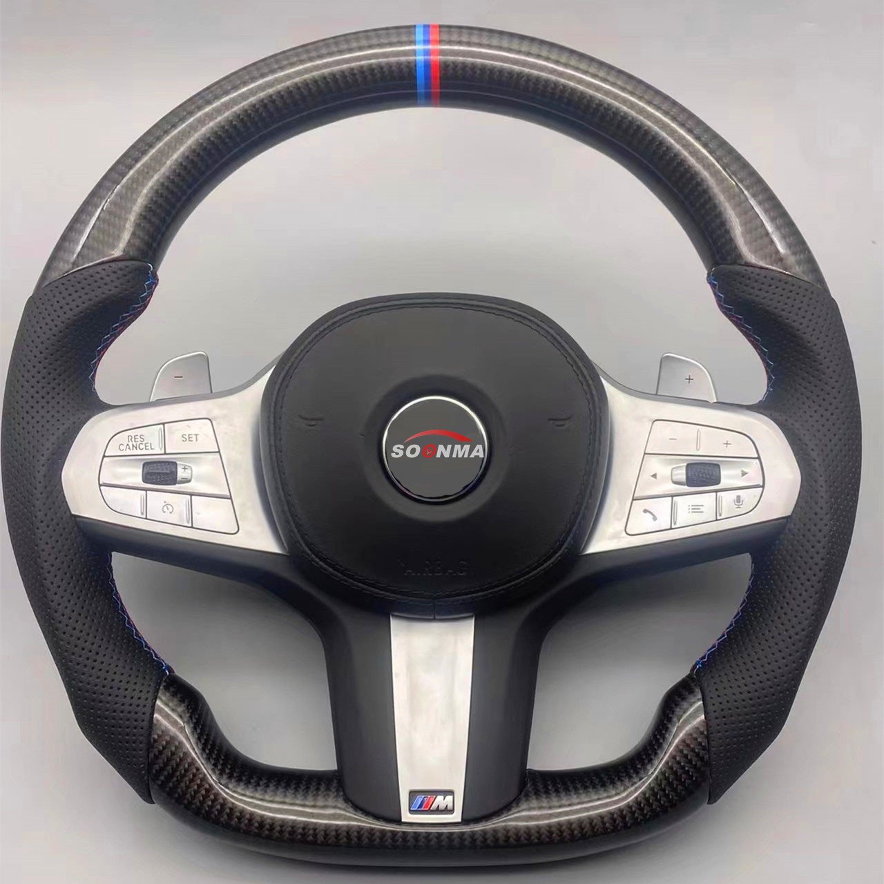 Custom Alcantar Carbon Fiber Steering Wheel For Bm W 2020 G30 G20 G38 G12 G05 Racing Wheel Convertible