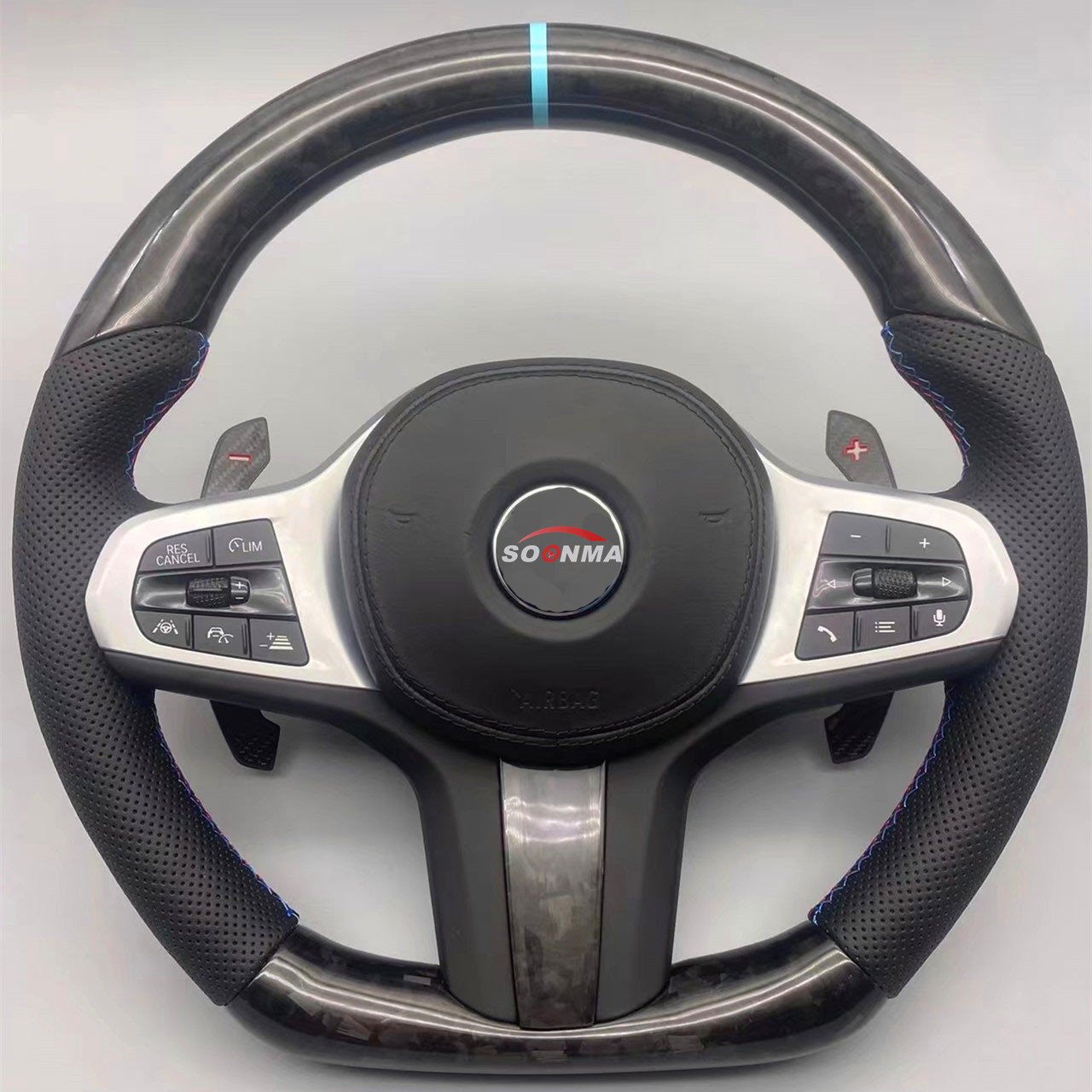 Custom Alcantar Carbon Fiber Steering Wheel For Bm W 2020 G30 G20 G38 G12 G05 Racing Wheel Convertible