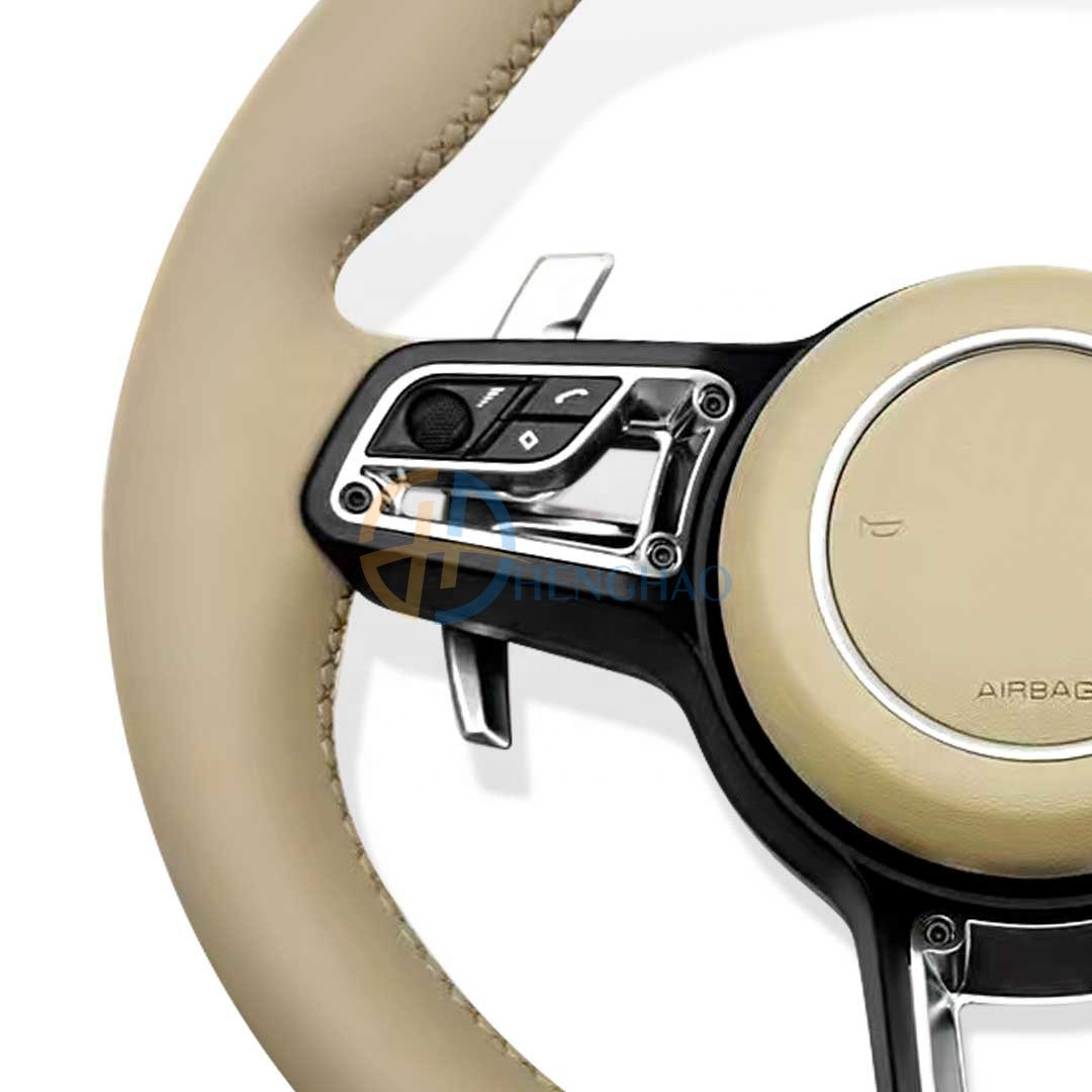 Customized Leather Steering Wheel Fit For Porsche Panamera Cayenne Macan Cayman 718 911 Steering Wheel Upgraded GT Style