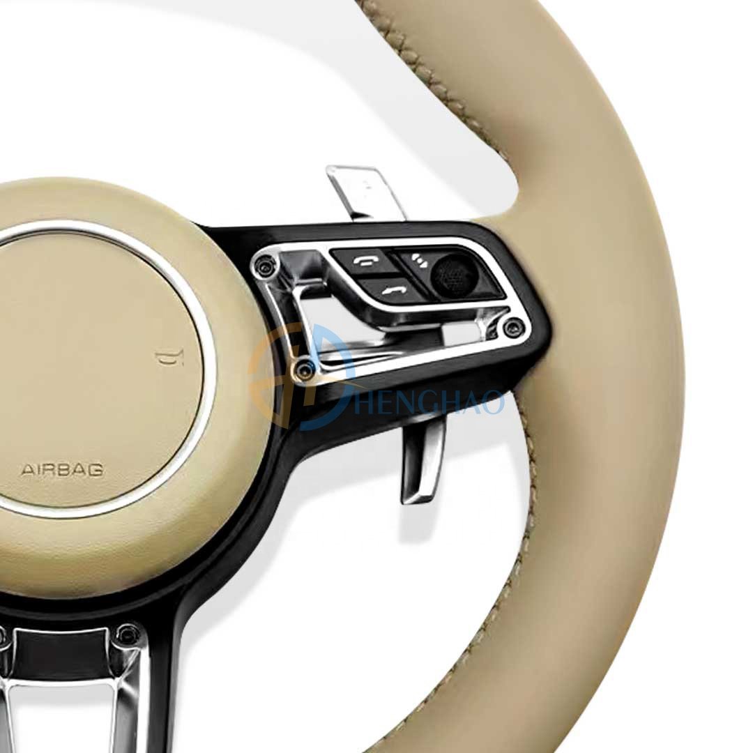 Customized Leather Steering Wheel Fit For Porsche Panamera Cayenne Macan Cayman 718 911 Steering Wheel Upgraded GT Style