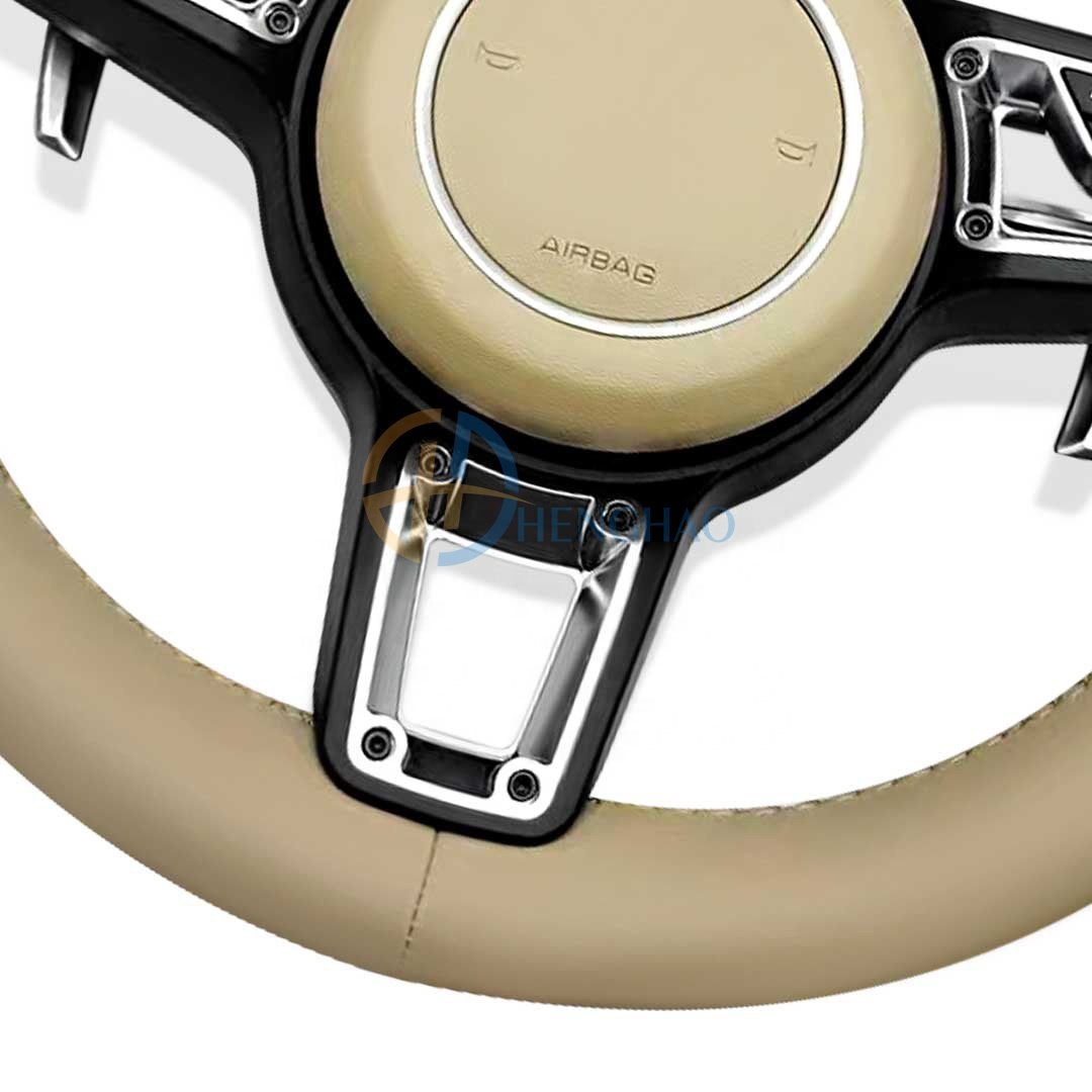 Customized Leather Steering Wheel Fit For Porsche Panamera Cayenne Macan Cayman 718 911 Steering Wheel Upgraded GT Style