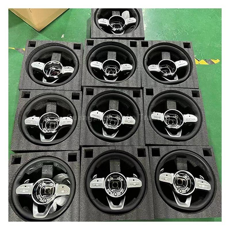 Wood texture car steering wheel for Mercedes Benz vito w447 w222 w213 v s class s580 maybach interior parts upgrade kit
