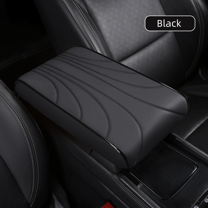 Luxury PU Leather Armrest Cover Foam Cushion Protector Extender Mat for Car's Front Center Console Luxury Stylish Design